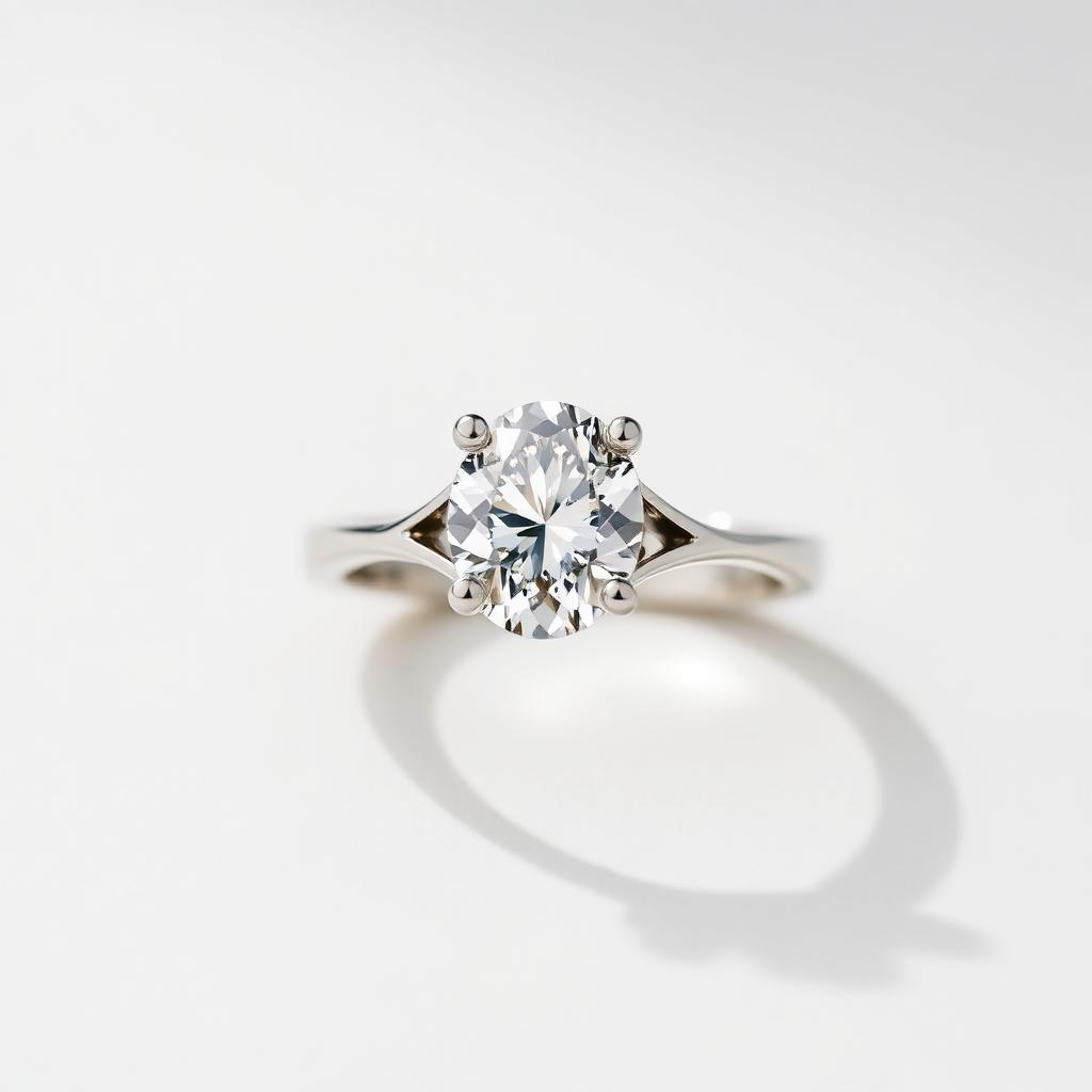 Oval cut diamond engagement ring
